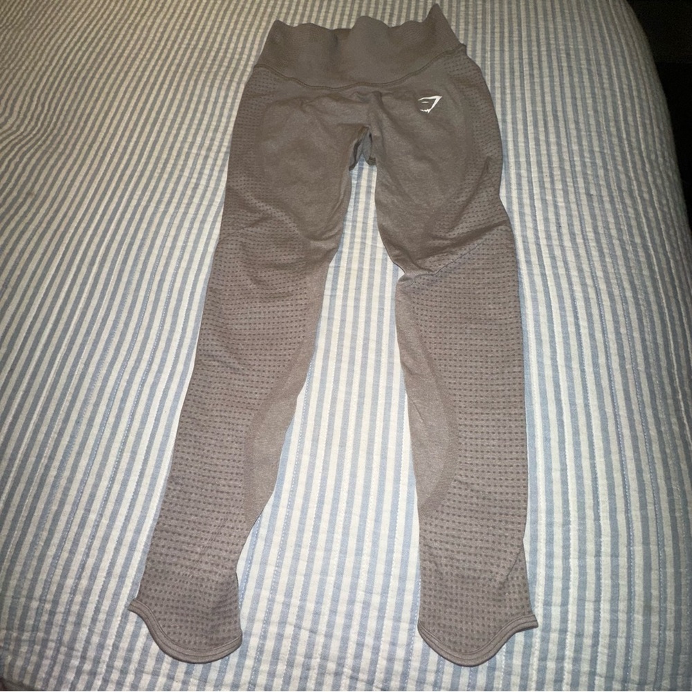 Gymshark Energy+ Seamless Leggings Taupe Brown High Waisted Small GLLG5343‎